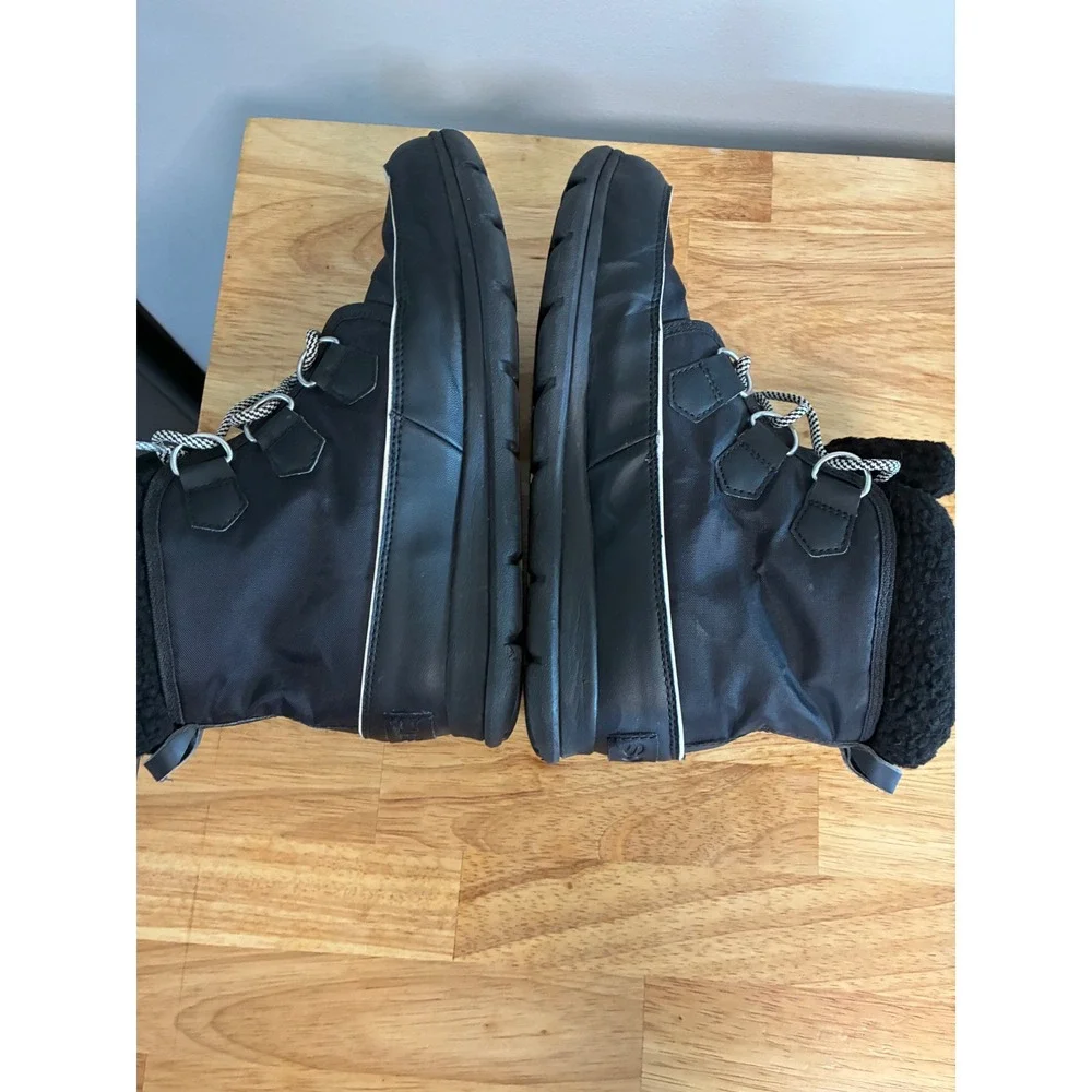 Sorel Explorer Joan Black Waterproof Winter Boots NL3040-010 Womens 10